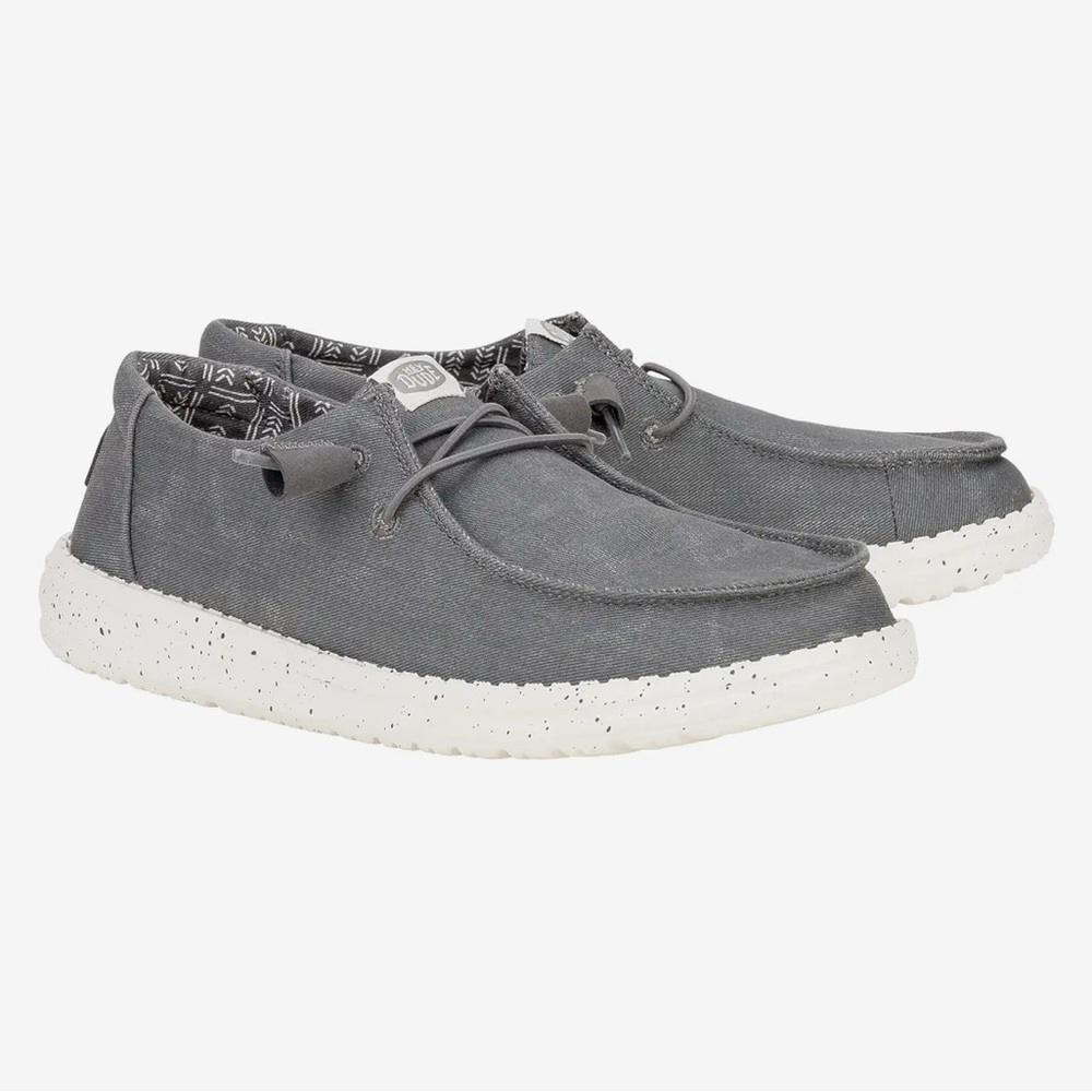 Hey Dude Dark Grey Wendy Stretch Canvas Shoes